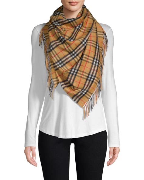 the burberry bandana in check cashmere|burberry scarf for women.